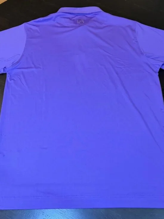 FootJoy FJ ⛳ Polo Shirt Mens Large Purple Golf Performance Stretch Short Sleeve - Picture 10 of 12